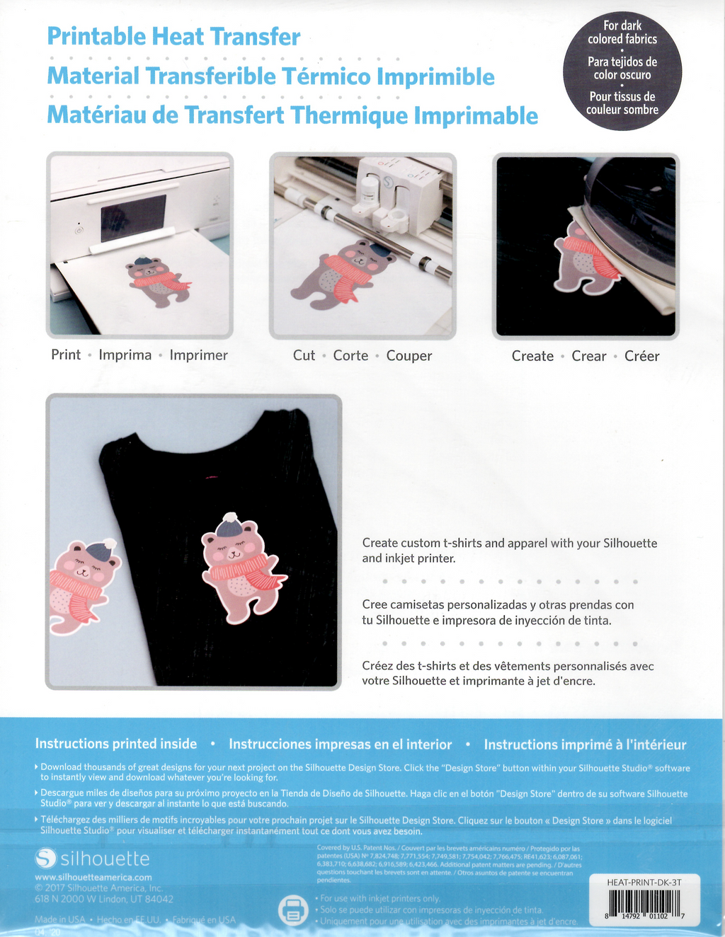 Printable Heat Transfer Dark Fabrics