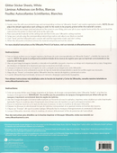 Sticker Sheets - White Glitter