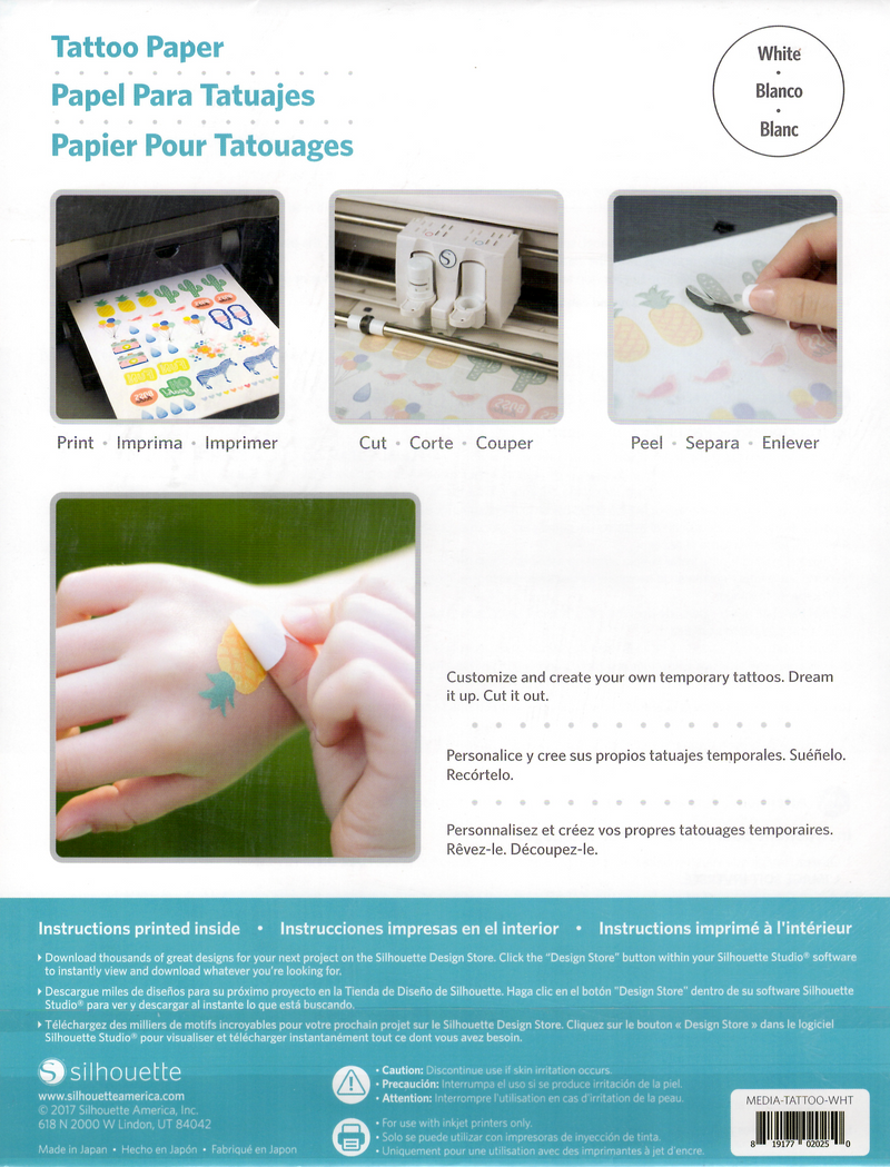 Tattoo Paper A4 Printable (5 Sheets) Inkjet – Craft Buddies