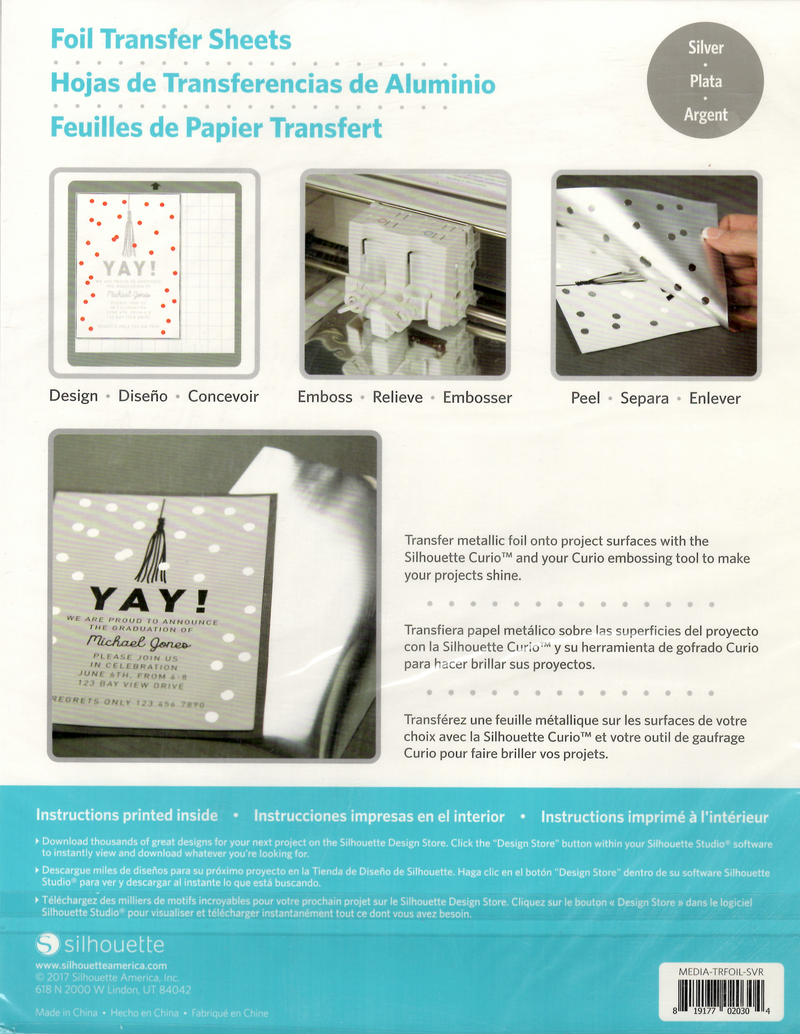 Foil Transfer Sheets - Silver