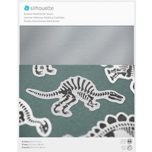 Sticker Sheets - Brushed Metallic Silver - Silhouette Canada
