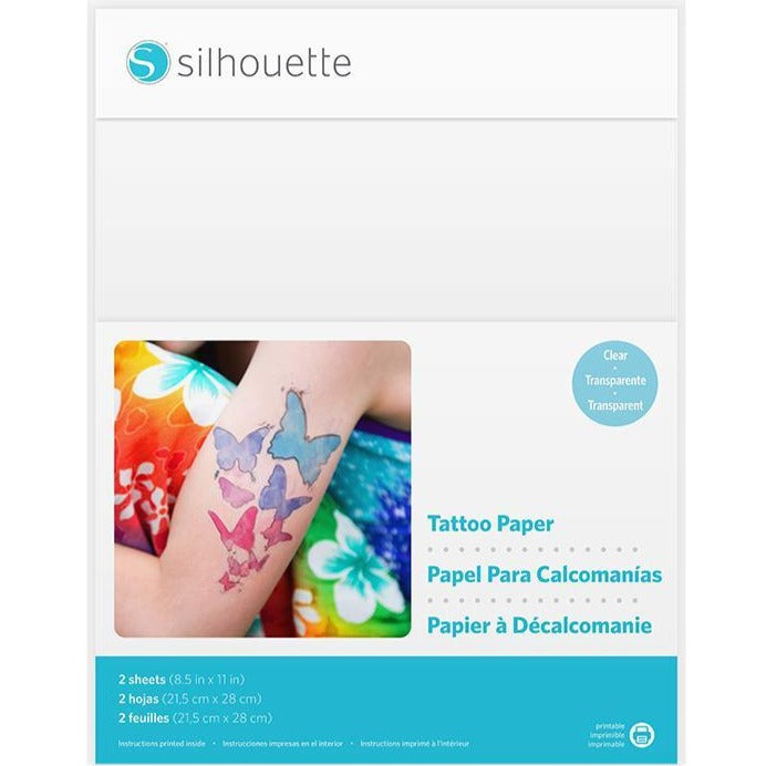 Temporary Tattoo Paper - Clear - Silhouette Canada